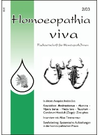 Homöopathische Beiträge zu Androctonus, Buthus australis, Alumina (Multiple Sklerose), Teucrium marum und Vipera berus